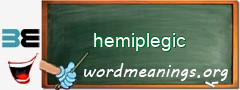 WordMeaning blackboard for hemiplegic